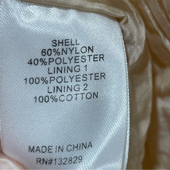 NWT NBD Chiara Top Womens Small Champagne Long Puffed Sleeve Tafetta Wrap Tie - Picture 14 of 16